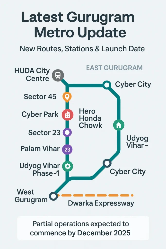 0f9dcec3-526d-4c74-a22a-35b7179b1517 गुरुग्राम मेट्रो अपडेट 2025