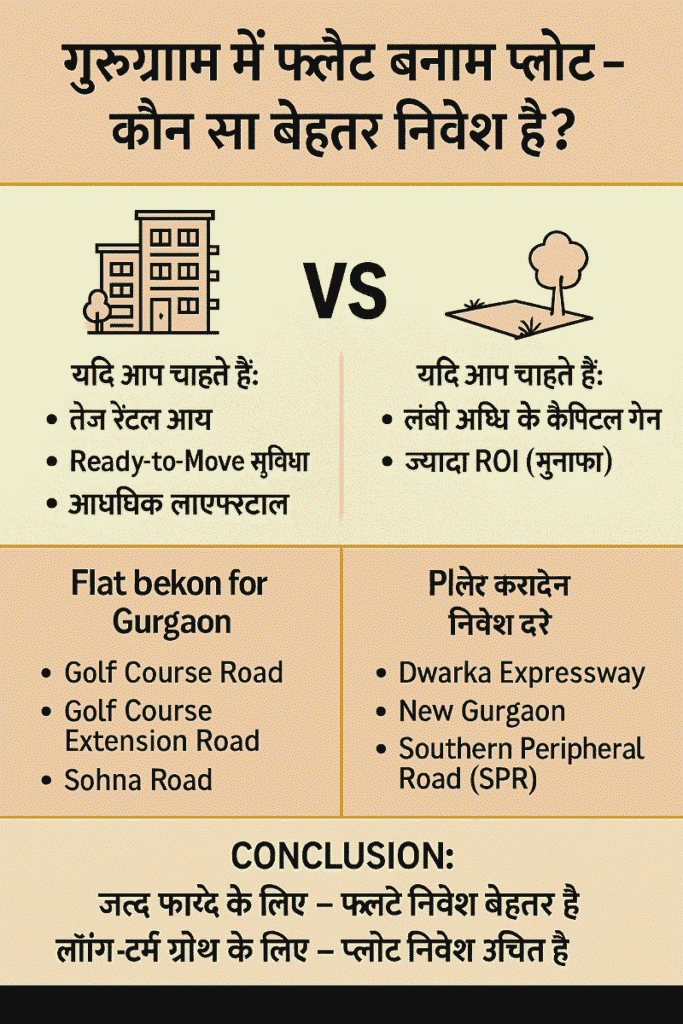 गुरुग्राम में फ्लैट बनाम प्लॉट