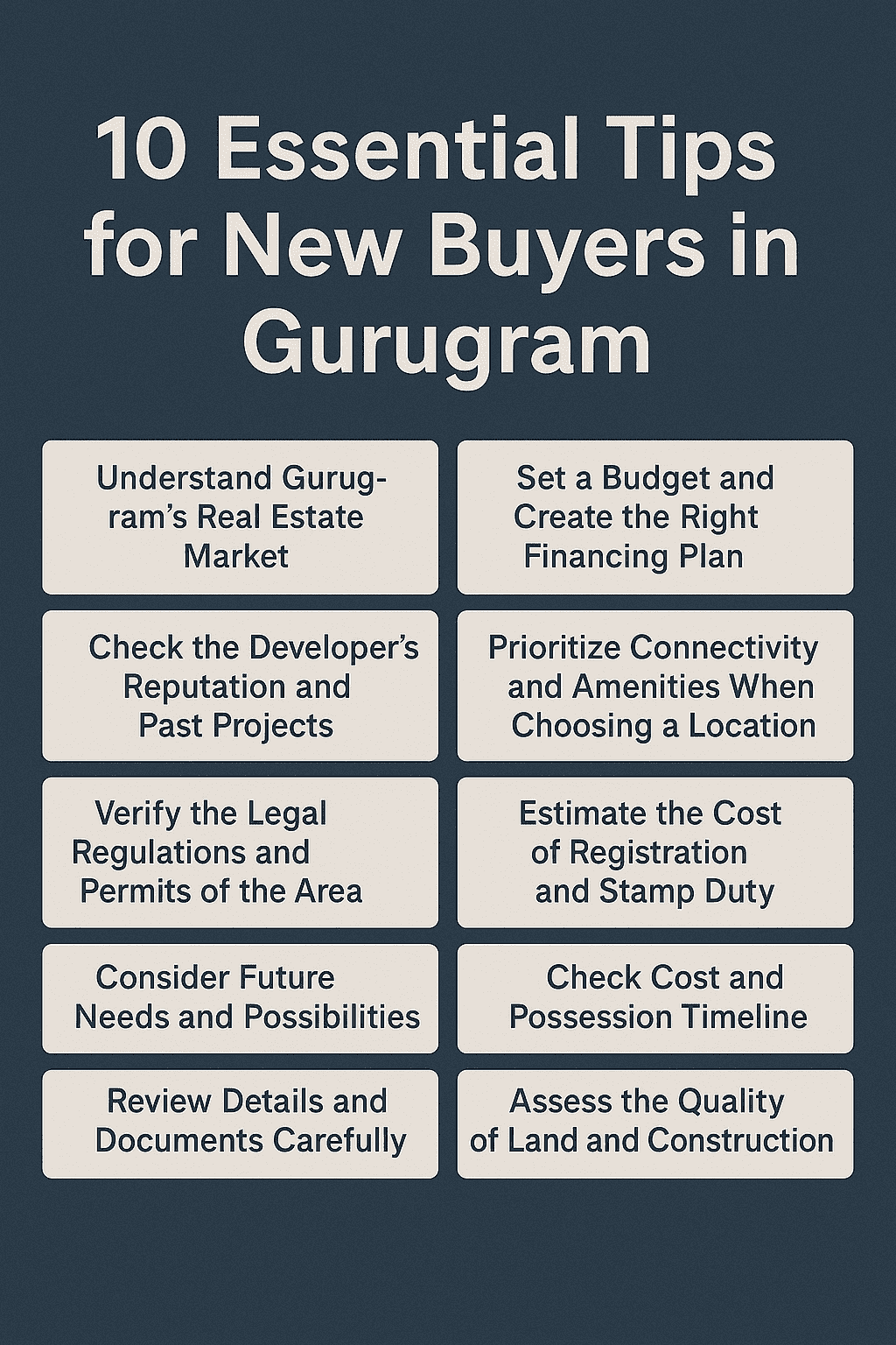 10 essential tips for new buyers in Gurugram