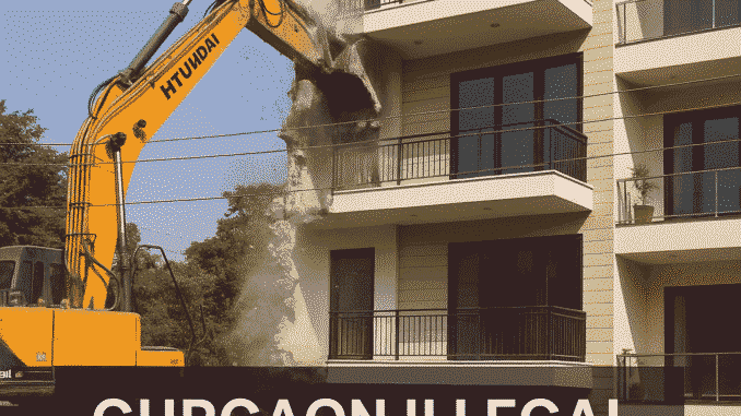 गुरुग्राम अवैध निर्माण कार्रवाई