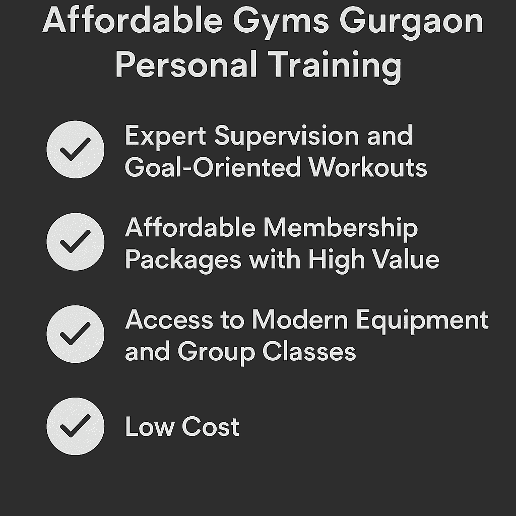 Key Benefits of Affordable Gyms Gurgaon Personal Training