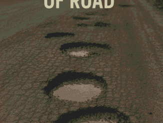 Bad Condition of Road – A cracked and damaged road in Gurugram with potholes filled with muddy water.