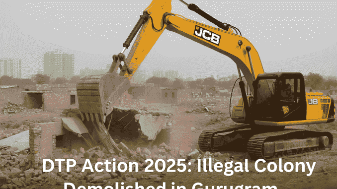 DTP Action 2025 Gurugram demolition of illegal colony under government action