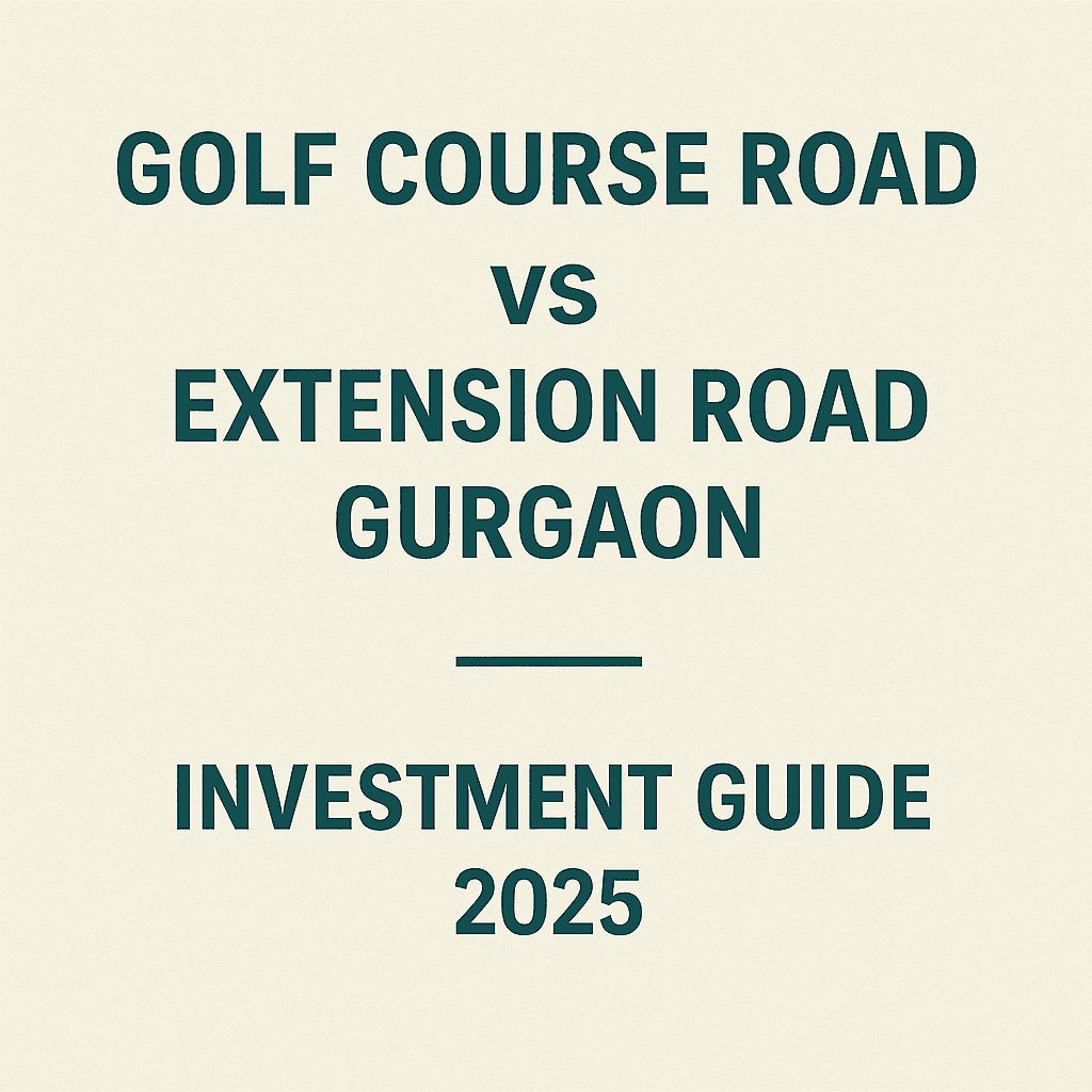 Comparison of Golf Course Road and Extension Road Gurgaon for property investment 2025