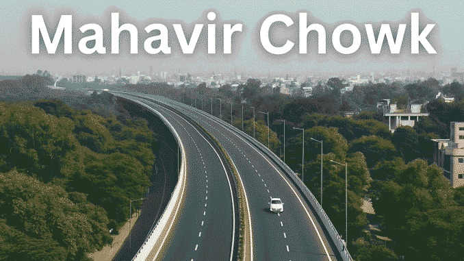 Iffco Chowk to Mahavir Chowk six-lane expressway Gurugram aerial view
