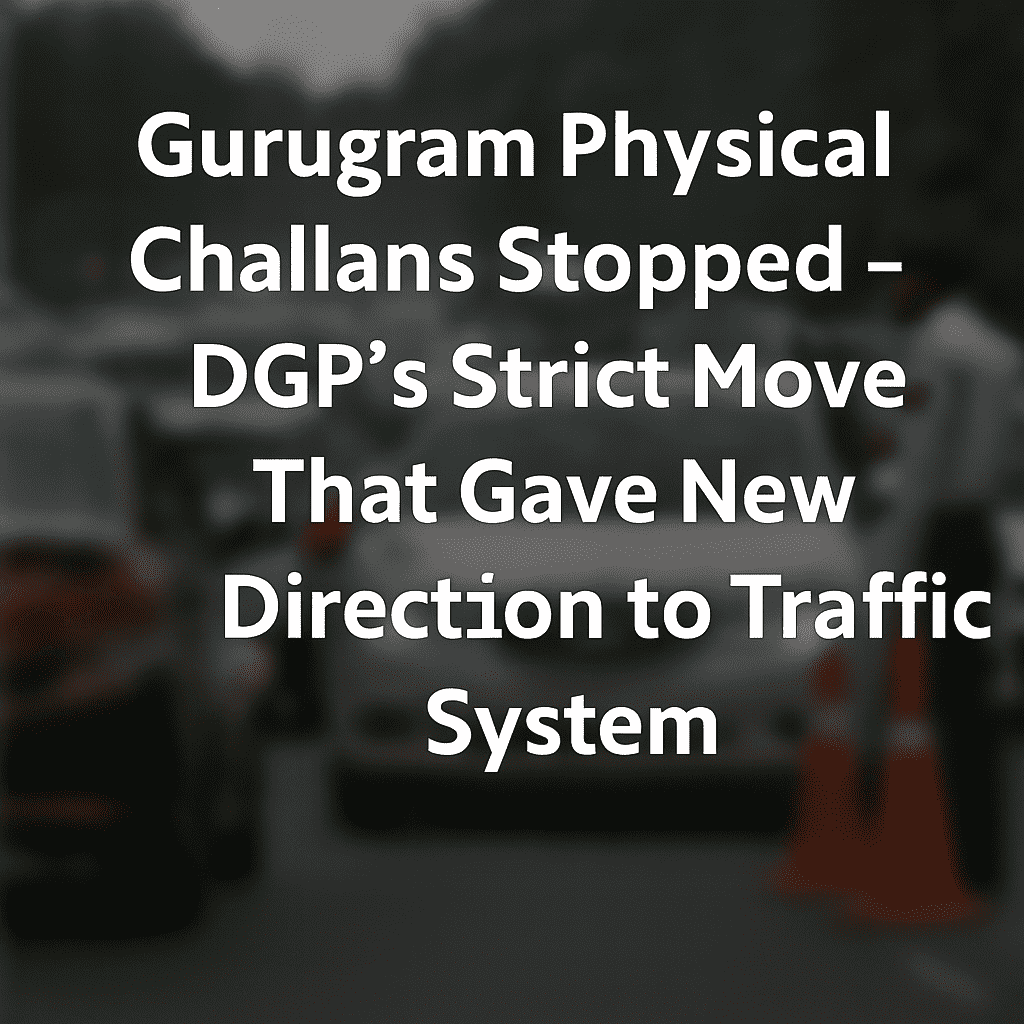Gurugram फिजिकल चालान बंद 2025