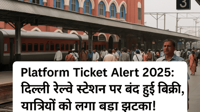 Delhi Railway Station Platform Ticket Alert 2025 Hindi News Graphic