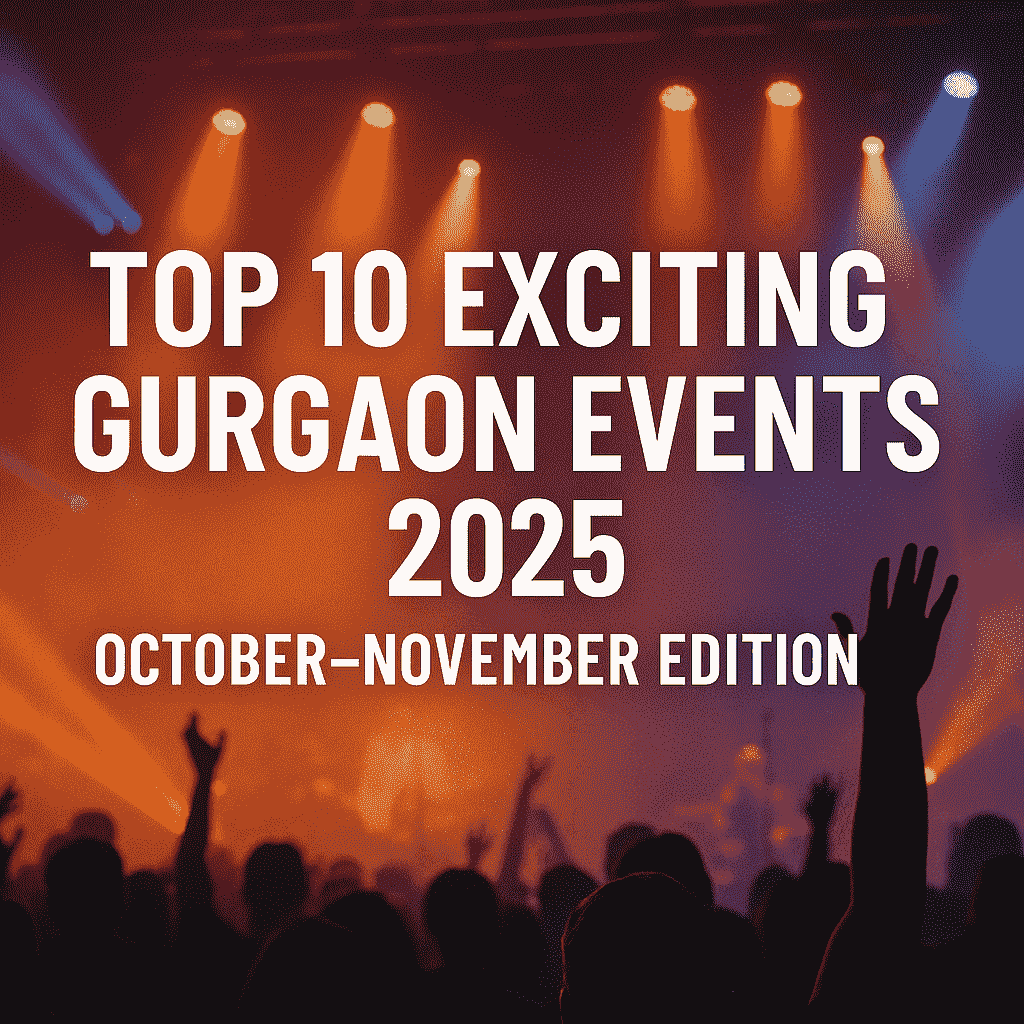 Top 10 Exciting Gurgaon Events 2025 October–November Edition – vibrant concert crowd with colorful lights and festive atmosphere.