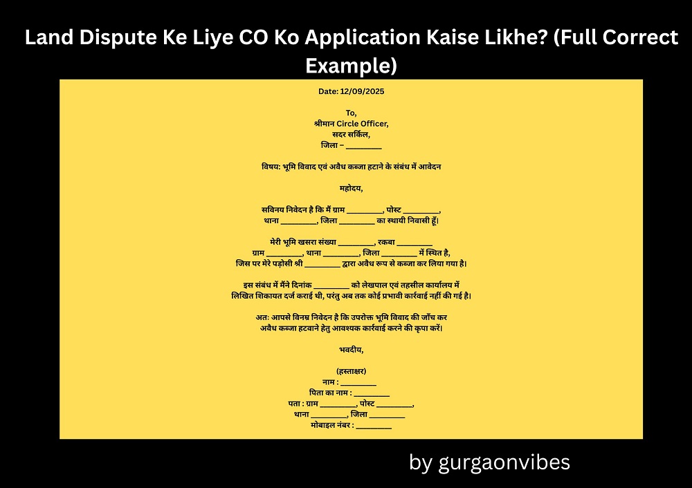CO Ko Application Kaise Likhe