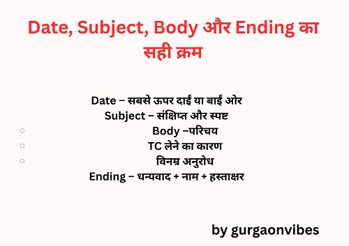 TC Application in Hindi