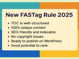 New FASTag Rule 2025