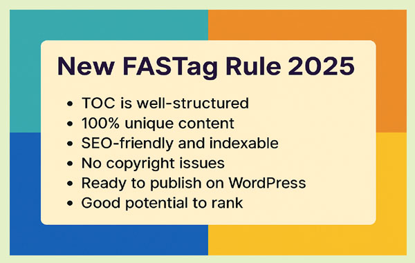 New FASTag Rule 2025
