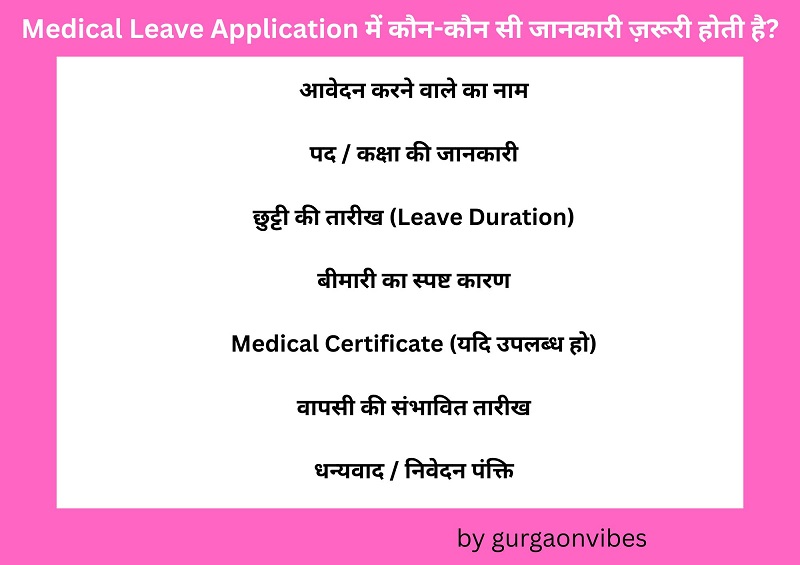 Medical Leave Application in Hindi
