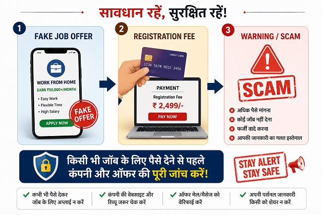 Fake Work From Home Job Scam से सावधान रहें – Registration Fee और Job Fraud की चेतावनी