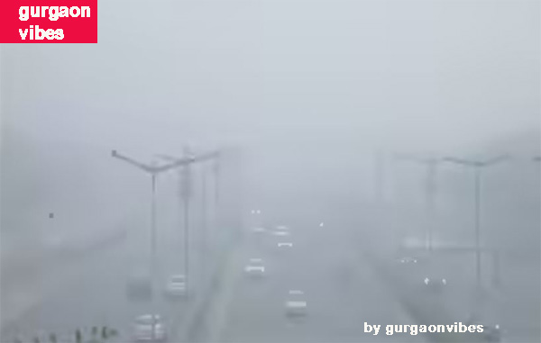 घना कोहरा गुरुग्राम