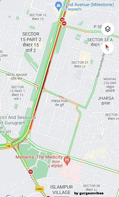 Rajiv Chowk Traffic Jam Gurugram