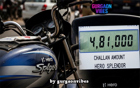 गुरुग्राम बाइक चालान