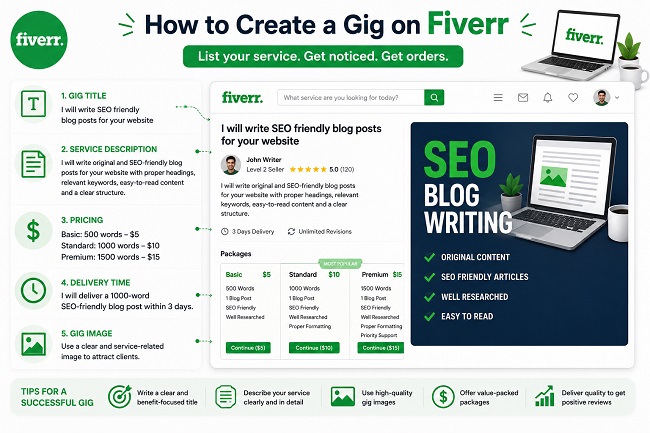 Fiverr पर Gig कैसे बनाएं?