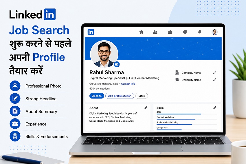 LinkedIn पर Job Search शुरू करने से पहले अपनी Profile तैयार करें